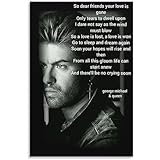George Michael with Queen lyric poster